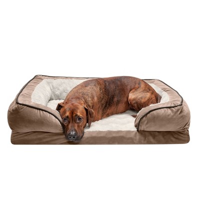 Furhaven Velvet Waves Perfect Comfort Memory Foam Sofa Dog Bed - Large ...