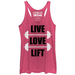 Women's CHIN UP Live Love Lift Racerback Tank Top - 1 of 3