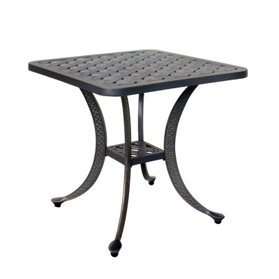 Simple Relax Outdoor Standard End Table in Gun Metal Finish