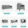 Sonkuki 7-Piece Patio Conversation Set Outdoor Wicker Rattan Furniture Set with Coffee and Side Table, Ottoman and Cushion - 2 of 4