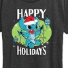 Women's - Lilo and Stitch - Happy Holidays Christmas Short Sleeve Graphic T-Shirt - 2 of 4