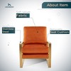LeisureMod Jefferson Accent Arm Chair Upholstered in Velvet with Gold Brass Finish Frame - 4 of 4
