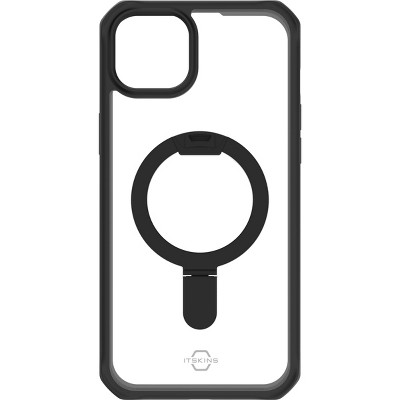 ITSkins Hybrid_R Magsafe Case With Stand For Apple Iphone 15 Plus / Iphone 14 Plus Black