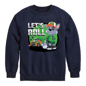 Boys' - Paw Patrol - Let's Roll Rocky Graphic Long Sleeve Fleece Sweatshirt - 1 of 4