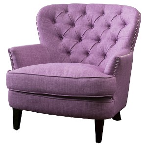 Tafton Tufted Fabric Club Chair - Light Purple - Christopher Knight Home