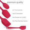 Unique Bargains Heat Resistant Non-scratch Non Stick Dishwasher Safe Spatula Set Red 4 Pcs - 3 of 4