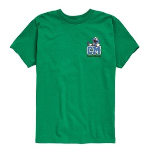 Boys' - Sesame Street - Cookie Monster Collegiate Short Sleeve Graphic T-Shirt - 1 of 4