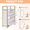 VECELO Shoe Storage Cabinet with 2 Flip Entryway Modern Slim Hidden Freestanding Organizer with Metal Legs, White - 3 of 4