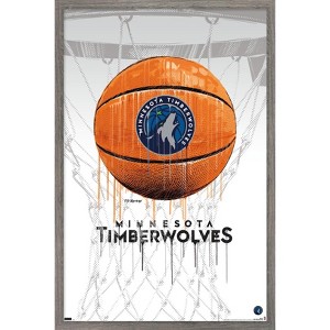 Trends International NBA Minnesota Timberwolves - Drip Basketball 21 Framed Wall Poster Prints - 1 of 4