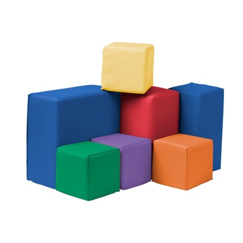ECR4Kids Softzone Foam Toddler Building Blocks, Soft Play for Kids, 7pc Set - image 1 of 4
