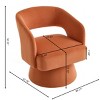 Modern Swivel Accent Chair with Deep Seat,Upholstered Swivel Recliners Couch,Velvet Armchair for Small Living Room or Apartment-Maison Boucle - 4 of 4