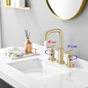 ALEXOUN Bathroom Faucet 3 Hole 2 Handle Vanity Sink Faucet, Brushed Golden - 2 of 4