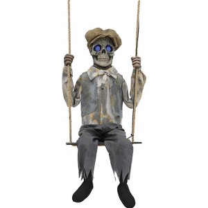 Halloween Express  Animated Swinging Skeletal Boy Halloween Decoration - Size 62 in - Gray - 1 of 4