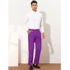 Lars Amadeus Men's Slim Fit Flat Front Solid Color Skinny Business Dress Pants - 4 of 4