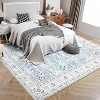 Vintage Floral Washable Runner Rug - Non-Slip Stain Resistant Kitchen & Bathroom Rug for Entrance, Laundry, Hallway, Bedroom - 3 of 4