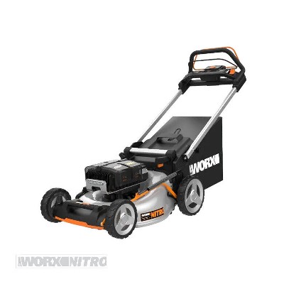 Worx Wg779 40v Powershare 14in. Cordless Lawn Mower, Compatible, Bag And  Mulch, Intellicut, Compact Storage Batteries And Charger Included : Target