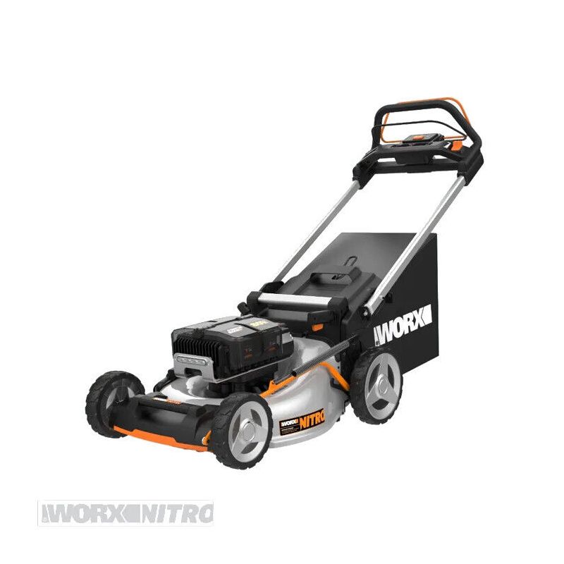 Worx Nitro WG761 80V 21" Cordless Self-Propelled Lawn Mower with Brushless Motor & Rear Wheel Drive  (4) Batteries & Charger Included, 1 of 8