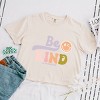 Simply Sage Market S.W.Smiley Be Kind Smiley Face Boxy Crop Top - 2 of 4