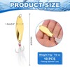 Unique Bargains Treble Hooks Metal Spinner Fishing Spoons for Freshwater Saltwater Salmon 10 Pcs - 2 of 4