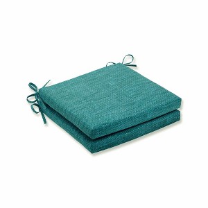 Remi 2pc Indoor/Outdoor Squared Corners Seat Cushion - Pillow Perfect: Weather-Resistant, Fade-Resistant with Ties - 1 of 4