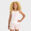 Girls' Graphic Tank Top and Shorts Pajama Set - art class™ - 3 of 4