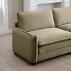 NicBex L-Shaped Corduroy Sectional Sofa,3-seater Couch with Ottoman for Living Room,Apartment,Office - 4 of 4