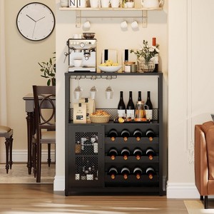 Jojoka Bar Cabinet,Large Capacity Liquor Cabinet with Storage,Adjustable Shelves for Glassware - 1 of 4