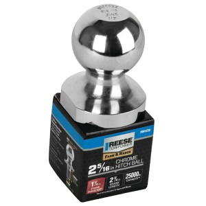 Reese Towpower Trailer Hitch Ball with Chrome Finish for Automotive Equipment, Trailer, Camper Vans, Vehicle, and Towing Needs - 1 of 4