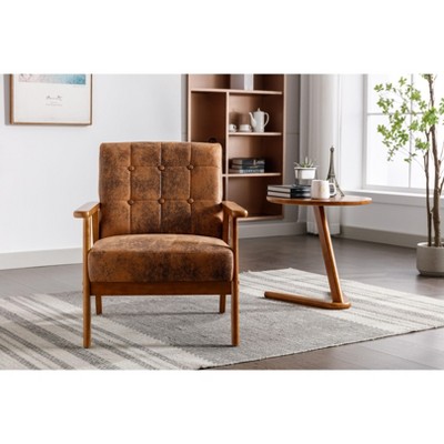 CAVINAS Luxury Velvet Accent Chair with Wood Frame,Arm Chair for Living Room, Bedroom