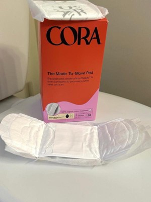 Cora Made-to-move Regular Pads With Wings Organic Cotton Topsheet Ultra ...