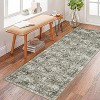 Acekool Vintage Area Rug, Washable Soft Low Pile Non Slip Carpet for Bedroom Living Room, Easy Care Retro Indoor Decor - 2 of 4