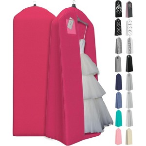 72" Wedding Dress Garment Bag, 20" Gusseted Cover for Puffy Bridal Gowns, Travel & Storage - 1 of 4