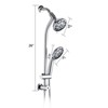 ALEXOUN Drill-Free Stainless Steel Slide Bar Combo Rain Showerhead 7-Setting Hand, Dual Shower Head Spa System - 3 of 4
