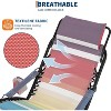 Foldable Beach Chair with Cup Holder, Breathable Mesh Chair with Headrest, Comfortable Poolside Armchair - 3 of 4