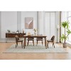 Set of 2 Linen Upholstered Dining Chairs – Wing Backrest,  Wood Legs & Thick Cushions for Kitchen, Dining, or Living Room - 3 of 4