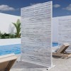 PexFix Outdoor Metal Privacy Screen Garden Fence in Striped Pattern - 4 of 4