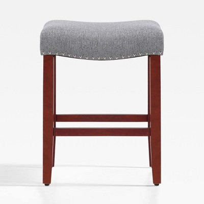 WestinTrends 24" Upholstered Saddle Seat Counter Stool