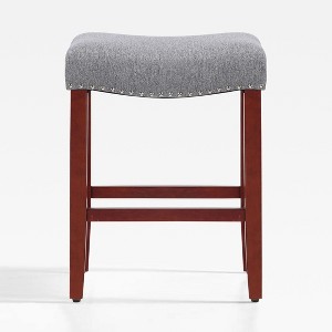 WestinTrends 24" Upholstered Saddle Seat Counter Stool - 1 of 4