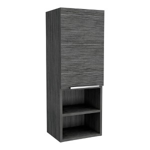 FONTOI Medicine Cabinet 4 Shelves Single Door Cabinet Bathroom Organizers Storage Cabinet Corner Cabinet for Kitchen Home Gray, 10.04"* 11.8"*32.17" - 1 of 4