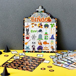 Joyfy 28 Players Halloween Bingo Game Cards, Halloween Party Favors Adults Kids Indoor Card Games for Classroom School Family Group Activities - 1 of 4