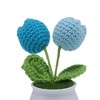 Unique Bargains Artificial Plants Hand-Knit Tulip DIY Yarn 1.97"x1.97"x5.51" 1 Pcs - 4 of 4