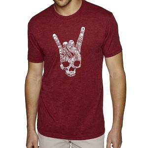 LA Pop Art Men's Premium Blend Word Art T-shirt - Heavy Metal Genres - 1 of 4