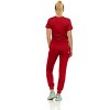 MediChic Scrubs for Women's V-Neck Scrub Set with Six Pocket Ribbed Cargo Jogger Pants with 4-Way Stretch - 2 of 4