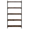 vidaXL Bookcase Storage Bookshelf Display Book Cabinet Engineered Wood - Smoked Oak 31.5" 60.6" - 4 of 4