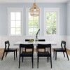 Plank+Beam 72" Classic Solid Wood Dining Table Set, Walnut Wirebrush, + 6 Chairs - 2 of 4