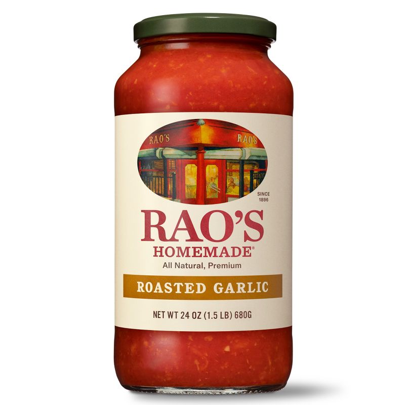 Rao&#39;s Homemade Roasted Garlic Tomato Sauce  Premium Quality All Natural Tomato Sauce &#38; Pasta Sauce Keto Friendly &#38; Carb Conscious - 24oz, 1 of 8