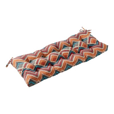 Kensington Garden 17"x44" Chevron Outdoor Bench Cushion Surreal: Water ...