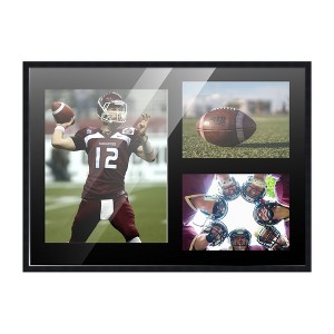 PosterPalooza | Black Finish Collage Frame - Black Mat, 20 Frame Sizes to Choose From, UV Acrylic - 1 of 4
