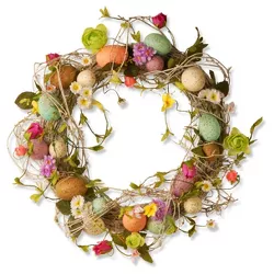 18" Garden Accents Easter Egg Wreath - National Tree Company