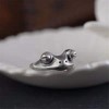 Vintage Silver Animal Open Ring, Adjustable Frog, Snake, Dragon, Cat Finger Ring for Women Men Fashion Party Jewelry - 4 of 4